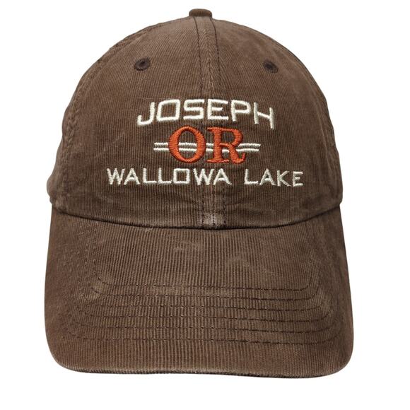 Joseph OR Wallowa Lake Baseball Cap Brown One Size Adjustable Embroidered Ouray - Picture 1 of 9